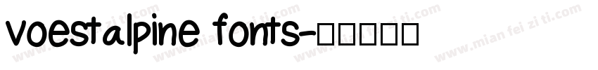 voestalpine fonts字体转换